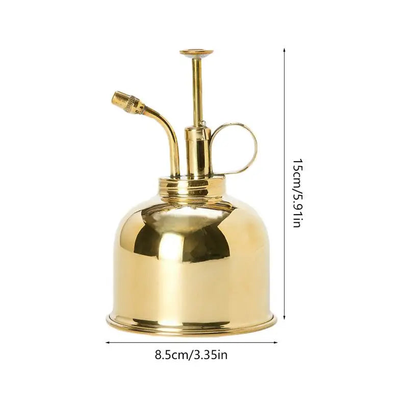 Vintage Brass Plant Mister | Metal Spray Bottle for Houseplants & Succulents | Gold or Rose Gold Finish