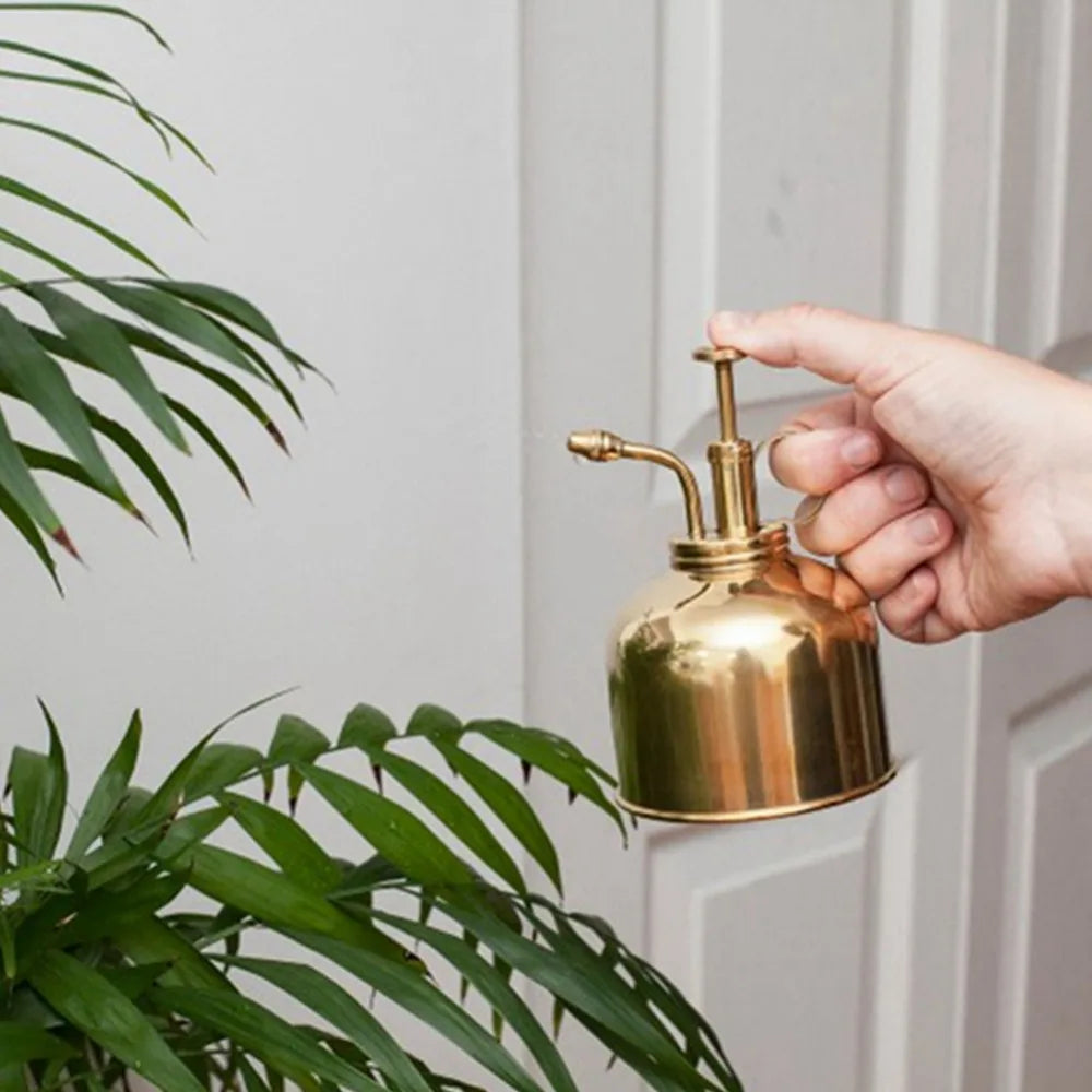 Vintage Brass Plant Mister | Metal Spray Bottle for Houseplants & Succulents | Gold or Rose Gold Finish