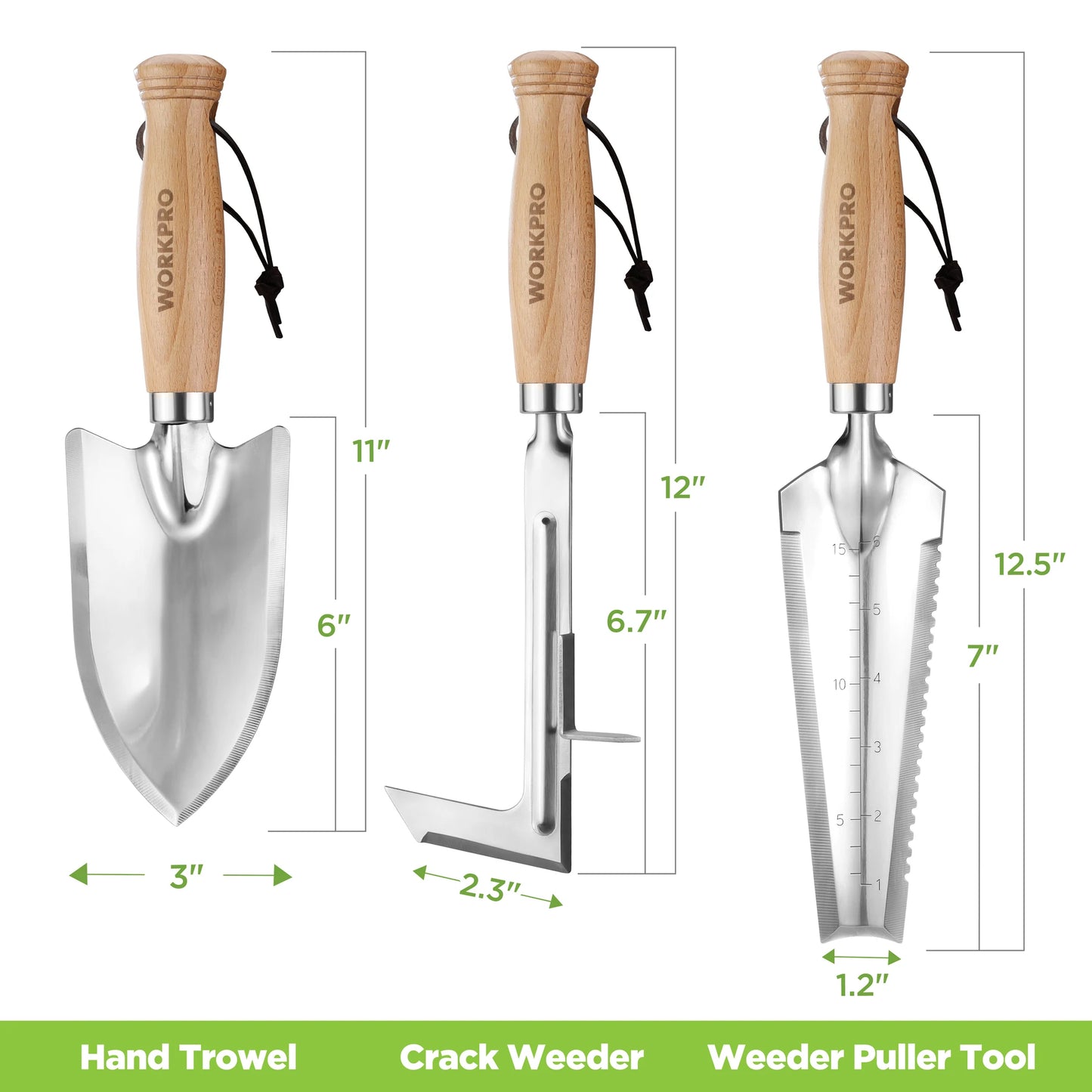 WORKPRO 3-Piece Garden Tool Set