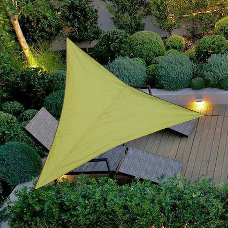 Triangle Shade Sail Canopy | 3x3x3m Waterproof Sun Cover | Outdoor Garden, Market, or Patio Awning | Gray, Orange, or Green