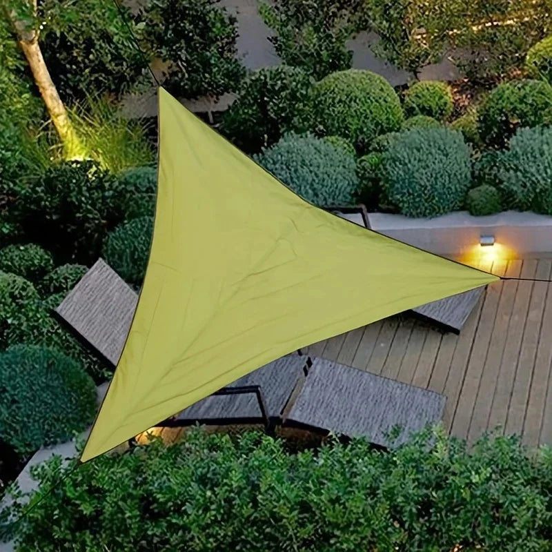Triangle Shade Sail Canopy | 3x3x3m Waterproof Sun Cover | Outdoor Garden, Market, or Patio Awning | Gray, Orange, or Green